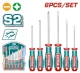  TOTAL JUEGO DE DESTORNILLADORES 6PCS - S2  TKSDS0626 World Shop