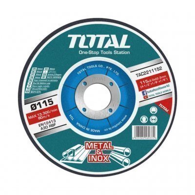 TOTAL DISCO DE CORTE PARA METAL TAC2211152 4-1/2X1/8X7/8LIX World Shop