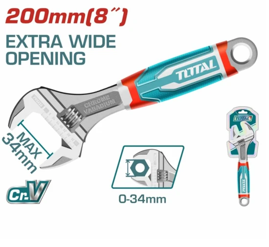 TOTAL LLAVE AJUSTABLE 0-34MM   8 THT101086 World Shop