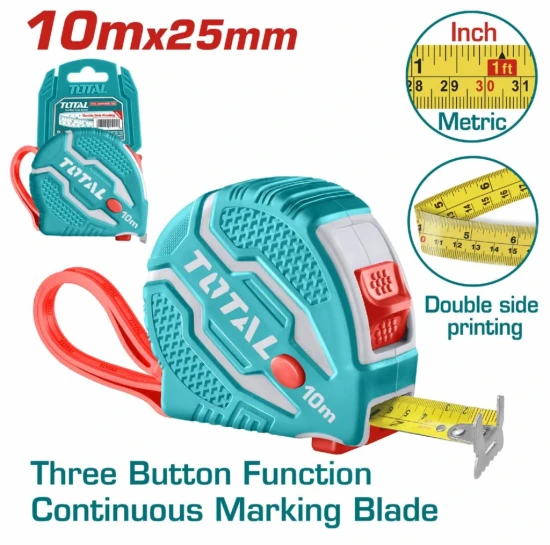 TOTAL  CINTA METRICA  TMT126101 10MX25MM World Shop