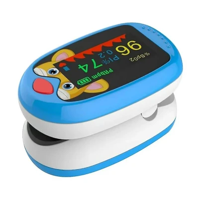 MORE FITNESS  OXIMETRO INFANTIL RECARGABLE  MF-414 AZUL  World Shop