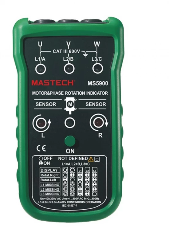 MASTECH METER MS5900 INDICADOR DE ROTACIÓN 3FA World Shop