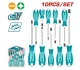 TOTAL JUEGO DE  DESTORNILLADORES 10PCS THT250610  World Shop