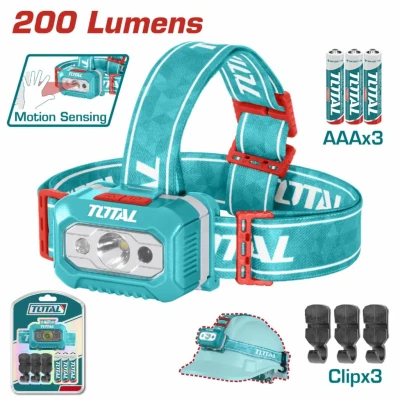 TOTAL LINTERNA DE CABEZA 200 LUMENS THL013AAA6 World Shop