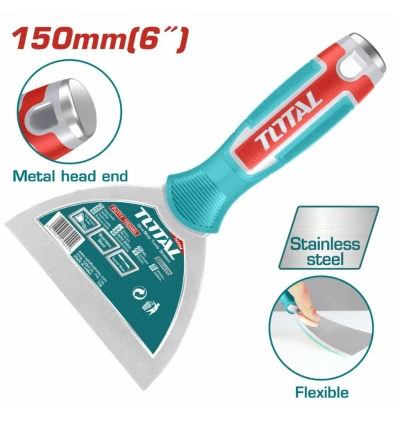 TOTAL ESPATULA DE MASA ACERO INOXIDABLE 150MM  THT831506  World Shop