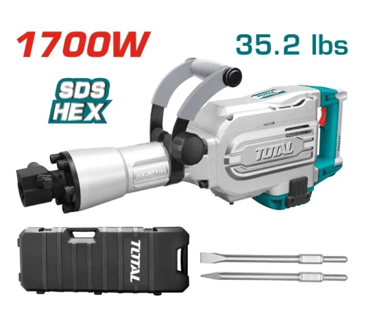 TOTAL MARTILLO DEMOLEDOR  UTH215456 1700W HEX 16KG World Shop