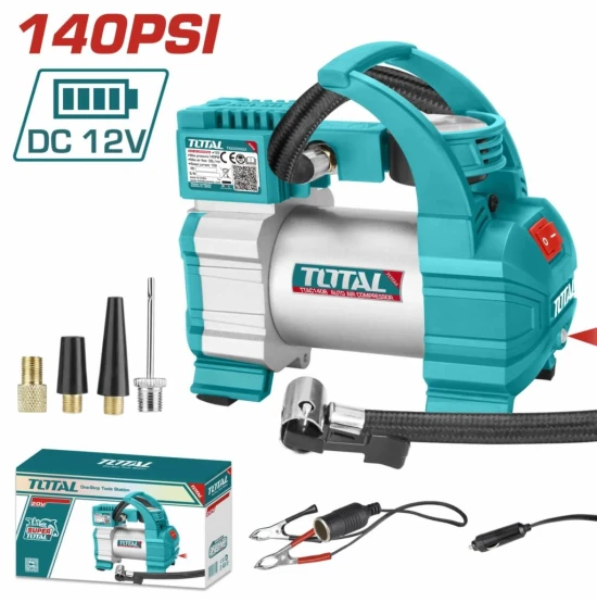 TOTAL COMPRESOR DE AIRE TTAC1406 12V  140PSI World Shop