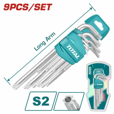 TOTAL JUEGO DE LLAVES  TORX 9PCS THT106392   World Shop