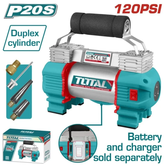 TOTAL COMPRESOR DE AIRE PARA AUTO 20V  TACLI2026 World Shop