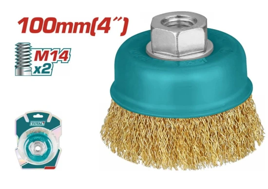 TOTAL CEPILLOS COPA ALAMBRE  TAC31041 100MM M14 World Shop