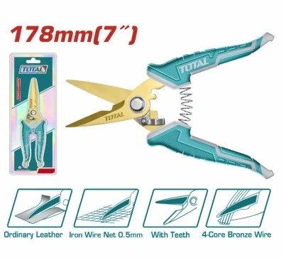 TOTAL  TIJERAS DE  ELECTRICISTA 7 178MM  THT117871 World Shop