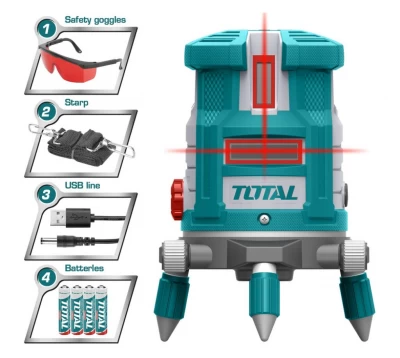 TOTAL NIVEL LASER  TLL306505 30MT ROJO World Shop