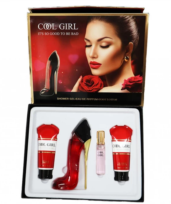 NYC SCENTS KIT PERFUME FEMENINO GOOD GIRLS ROJO 4PCS B2092 World Shop