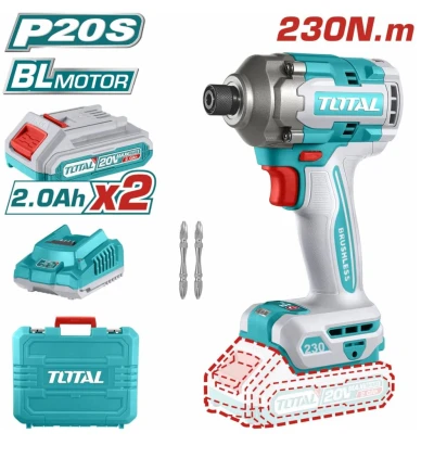 TOTAL ATORNILLADOR  DE IMPACTO HEXAGONAL 1/4  TIRLI2023  20V  World Shop