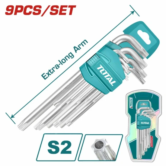 TOTAL KIT LLAVE  TORX 9PCS THT106391 World Shop