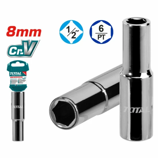 TOTAL SOCKET HEXAGONAL 8MM 1/2 THTST12083L World Shop