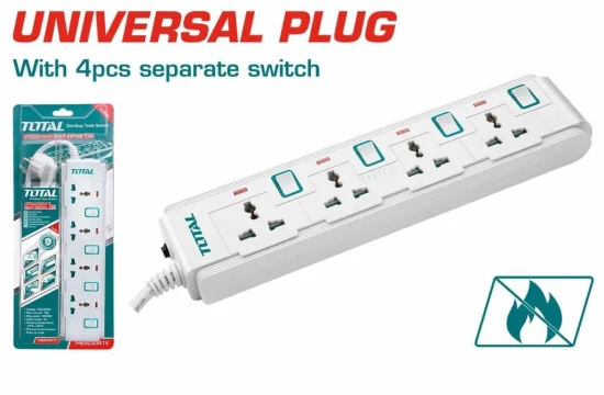 TOTAL EXTENSION ELECTRICA  DE 4 VIAS  THES03041V World Shop