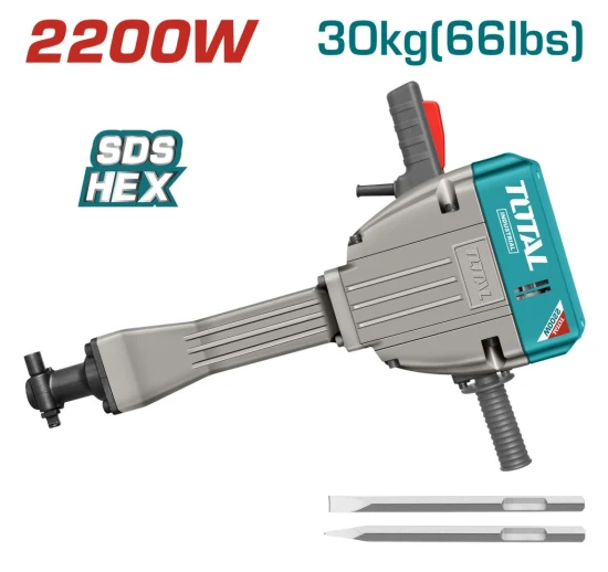 TOTAL MARTILLO DE DEMOLICIÓN  2200W 30KG  TH220502 World Shop