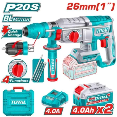 TOTAL ROTOMARTILLO 20V TRHLI202689 MOTOR SIN ESCOBILLAS  World Shop