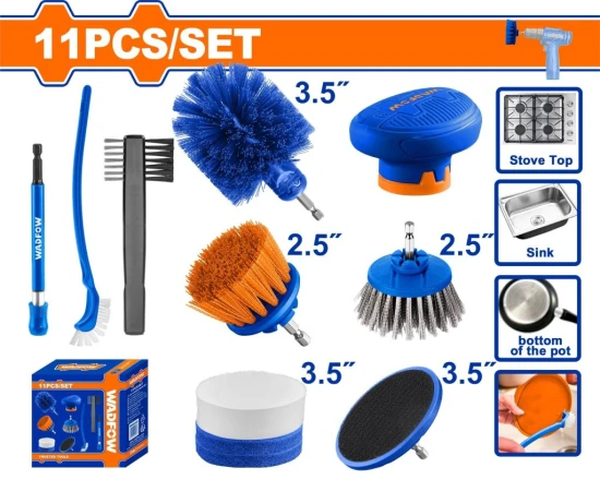 WADFOW JUEGO DE CEPILLOS DE LIMPIEZA 11PCS  WND5511 World Shop WADFOW JUEGO DE CEPILLOS DE LIMPIEZA 11PCS  WND5511 World Shop