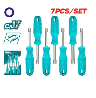TOTAL  JUEGO DE DESTORNILLADORES PARA TUERCAS  7PCS  TNSS0701 World Shop
