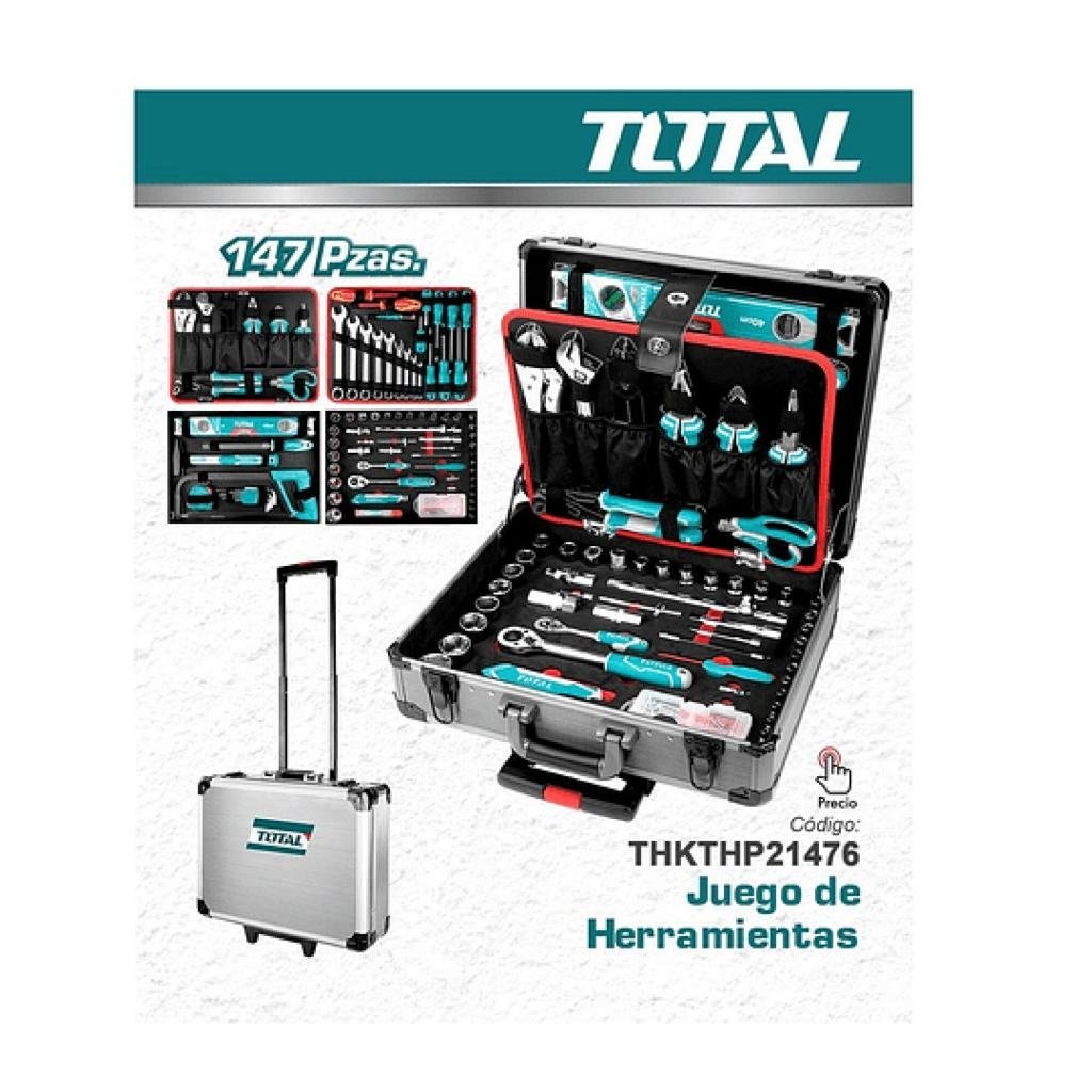 Set de herramientas y accesorios 120pzas TOTAL - Total Tools