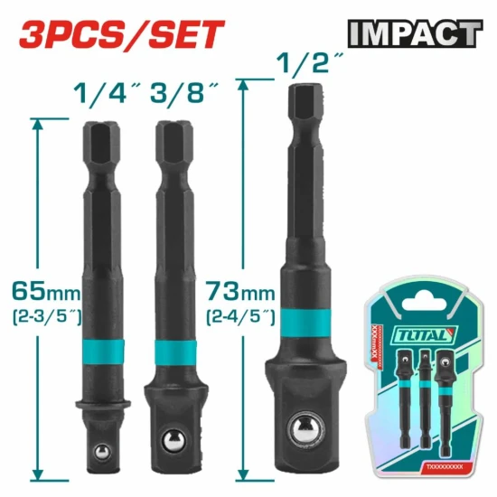TOTAL ADAPTADOR DE TUERCA MAGNÉTICA 3PCS TAC273651 World Shop
