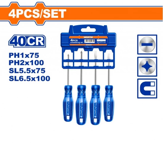 WADFOW JUEGO DE DESTORNILLADORES WSS2204 4PCS World Shop