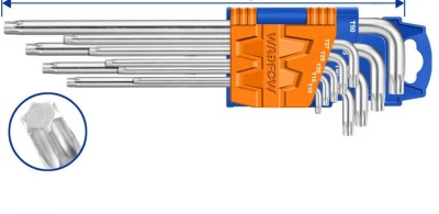 WADFOW LLAVE TORX KIT   WHK3291 9PCS World Shop