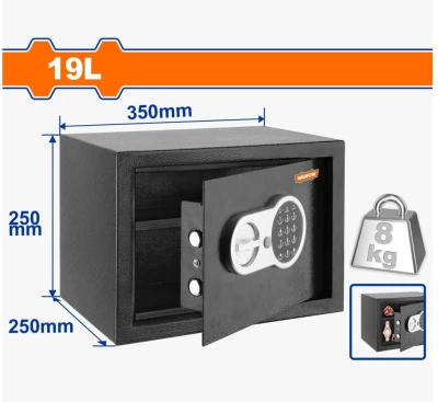 WADFOW CAJA FUERTE  DIGITAL 19L 25X35X25CM    WEB1525  World Shop