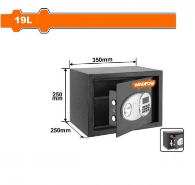 Caja Fuerte Grande 50x35x33cm Digital + Porta Valor + Pilas