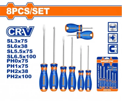 WADFOW SET DESTORNILLADORES WSS1408 8PCS World Shop