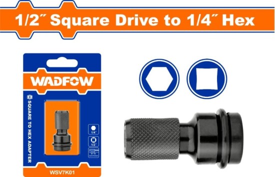 WADFOW ADAPTADOR TALADRO HEXAGONAL 1/2 A 1/4   WSV7K01 World Shop