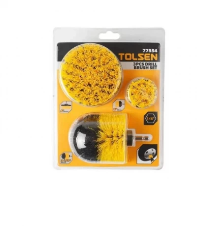 TOLSEN JUEGO DE CEPILLOS PARA TALADRO  3PCS  77554  World Shop