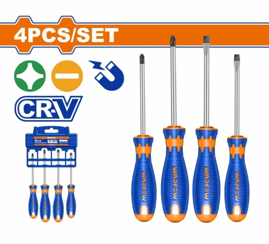 WADFOW  JUEGO DE DESTORNILLADORES 4PCS  WSS1204  World Shop