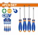 WADFOW  JUEGO DE DESTORNILLADORES 4PCS  WSS1204  World Shop
