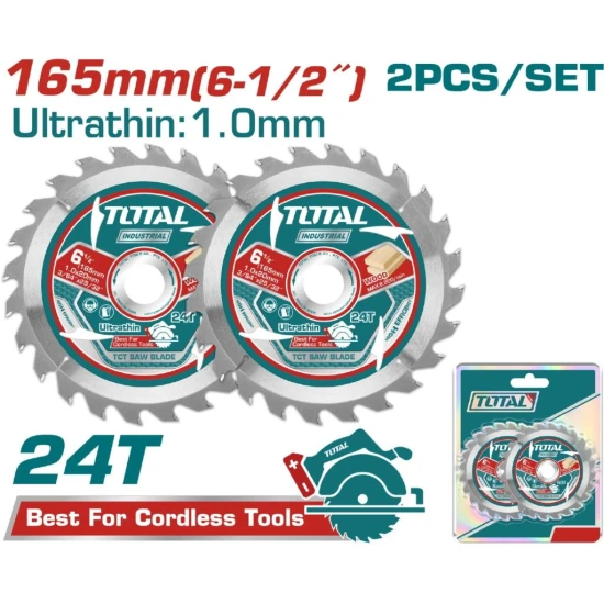 TOTAL DISCOS DE CORTE  PARA MADERA 2PCS TAC2331653 World Shop