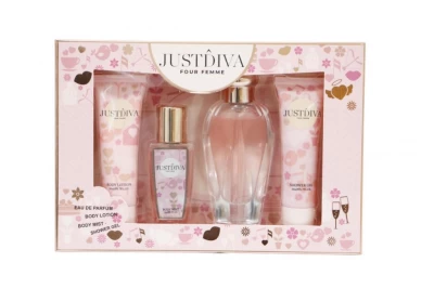  V.V.LOVE KIT PERFUME FEMENINO JUSTIDVA 4PCS VL1034 World Shop