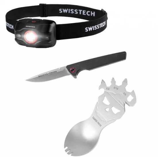 SWISS+TECH SET DE 3 PIEZAS PARA  CAMPING    ST001232 World Shop