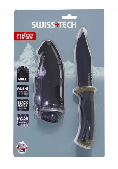 SWISS+TECH  CUCHILLO  DE HOJA FIJA      ST011009 World Shop