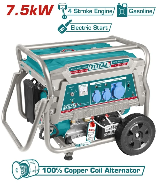 TOTAL GENERADOR A GASOLINA  TP175006  7.5KVA World Shop