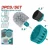 TOTAL JUEGO DE 3 CEPILLOS CON VÁSTAGO HEX 1/4  TACB0301 World Shop