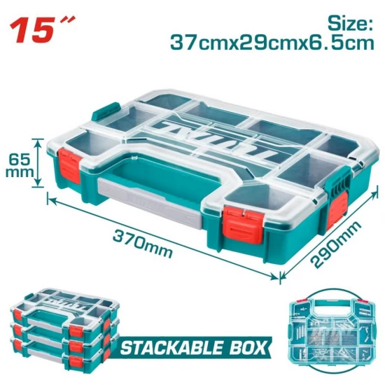 TOTAL  CAJA DE HERRAMIENTAS DE PLÁSTICO 15 TPBX1151 World Shop