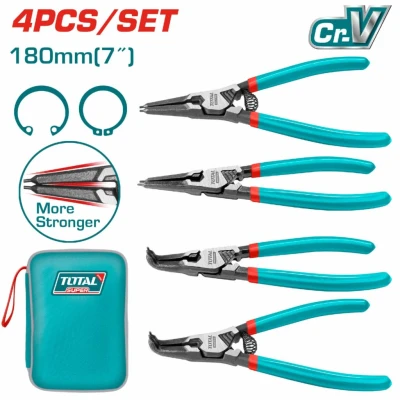 TOTAL  KIT ALICATE DE ANILLO DE SEGURIDAD 4PCS  THTJ214042 World Shop