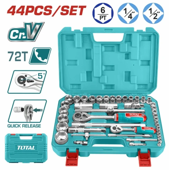 TOTAL  JUEGO DE DADOS 1/4 Y 1/2 THT421441 44PCS World Shop