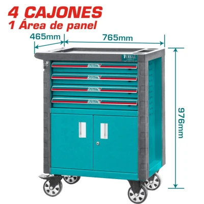 TOTAL CAJA DE HERRAMIENTAS CON 4 GAVETAS  THRC01041 World Shop