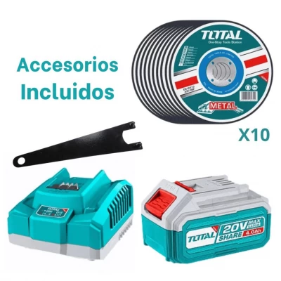 TOTAL  AMOLADORA ANGULAR  20V TAGLI211541 World Shop