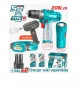 TOTAL  SET TALADRO + BATIDORA + LINTERNA + LAMPARA LI-ION 12V TOSLI23115  World Shop