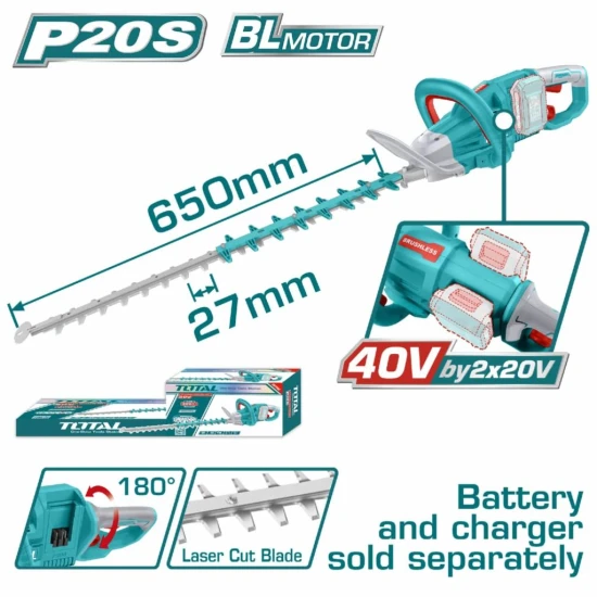 TOTAL  CORTASETOS 40V  THTLI40028  MOTOR BRUSHLESS World Shop