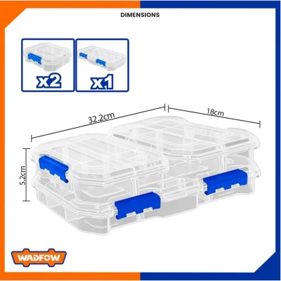 WADFOW JUEGO DE 3 CAJAS ORGANIZADORAS  DE PLÁSTICO    WTB8343 World Shop